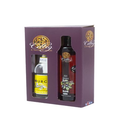 Celteg Sloe Gin (250ml, 25% ABV) & Llanllyr Source Tonic Water (200ml) Gift Box