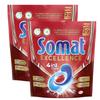 Somat Excellence 4-in-1 caps, 40 (2 x 20) caps, dishwasher caps for excellent cleaning, brilliant shine and careful care for dishes and dishwasher view 1
