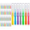 Patelai 100 Pieces Braces Brush for Cleaner Interdental Brush Toothpick Dental Flossing Head Oral Hygiene Flosser Tooth Cleaning Tool(Stylish Colors) view 1