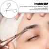 Amosfun Stainless Steel Scissors Shaped Eyebrow Tweezer Clip (Silver) view 2