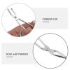 Amosfun Stainless Steel Scissors Shaped Eyebrow Tweezer Clip (Silver) view 4