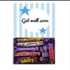 Blue Get Well Soon Sweet Box Chocolate Lover Gift Box Hamper - 8 Full Size Chocolates Bars No Multi Packet Selection box Present For Him or Her Show Someone How Much You Care view 1