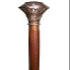 Walking Sticks, Copper Antique Joker Hade Head Metal Handle with Strong Wooden Walking Stick, Victorian Handcrafted Cane view 1