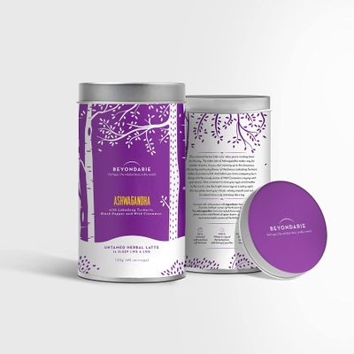 BEYONDARIE Ashwagandha Latte | Wild Latte | Ashwagandha Powder 100g | 100% Natural Ingredients | Herbal Latte (Serves 40 Tea Cups)