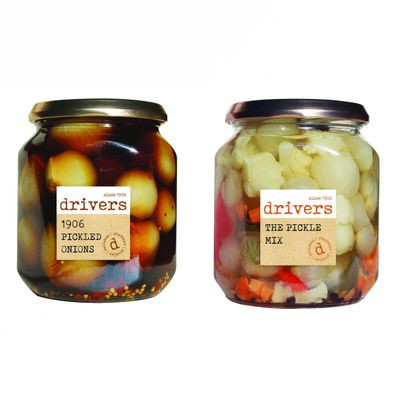 Driver's Pickles | Pack of 2 | 1906 Pickled Onions 550g x 1, The Pickle Mix 550g x 1