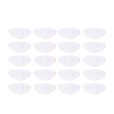 10 Pairs of Glasses Nose Pads Silicone Stop Glasses Slipping Down Nose Spectacle Nose Pads Nose Pads for Glasses Stick On Silicone Nose Pads for Glasses (Transparent)