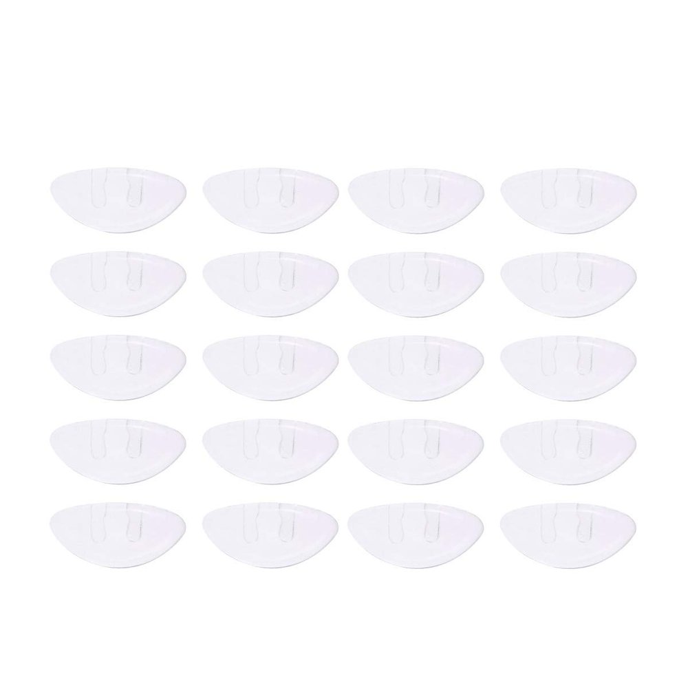 10 Pairs of Glasses Nose Pads Silicone Stop Glasses Slipping Down Nose Spectacle Nose Pads Nose Pads for Glasses Stick On Silicone Nose Pads for Glasses (Transparent)