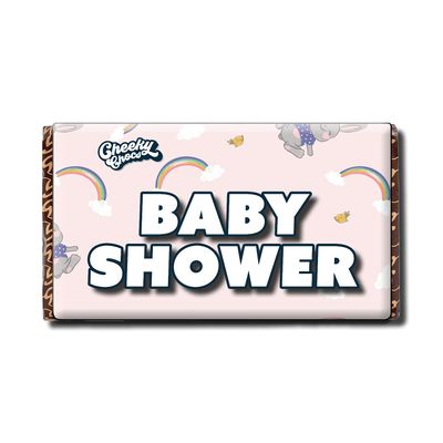 Baby Shower Girl Chocolate Bar with Novelty Joke Wrapper - Funny Rude Gift Birthday Present (Chocolate Included)