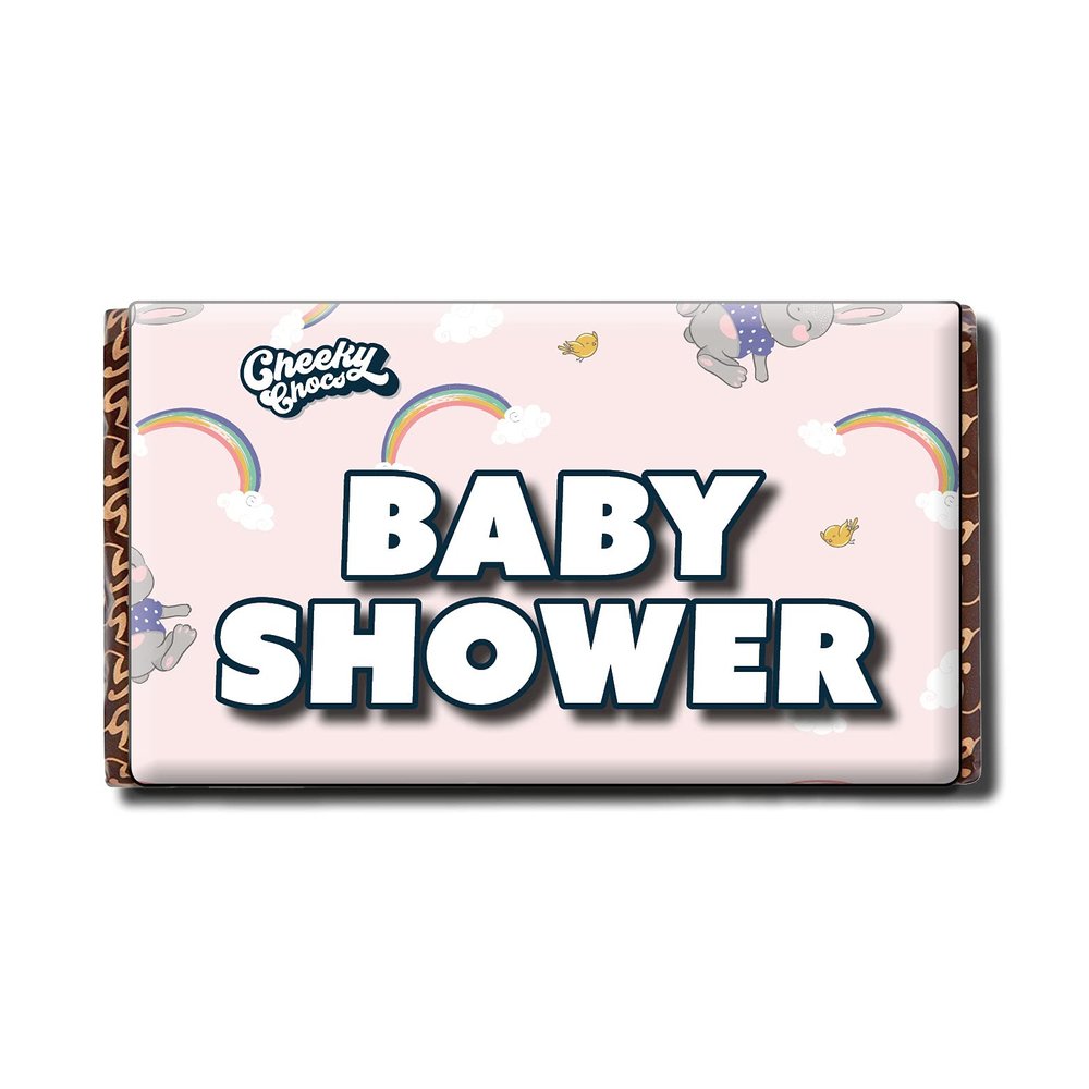 Baby Shower Girl Chocolate Bar with Novelty Joke Wrapper - Funny Rude Gift Birthday Present (Chocolate Included)