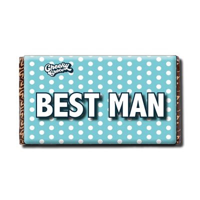 Best Man Chocolate Bar with Novelty Joke Wrapper - Funny Rude Gift Birthday Present (Chocolate Included)