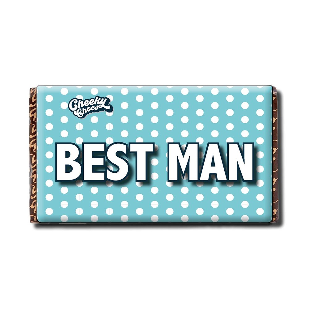 Best Man Chocolate Bar with Novelty Joke Wrapper - Funny Rude Gift Birthday Present (Chocolate Included)