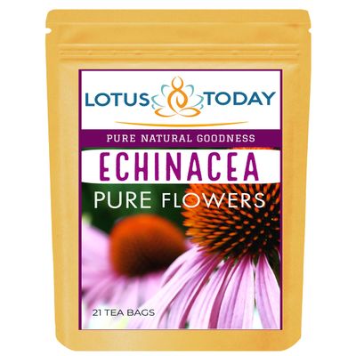 Echinacea, Pure Echinacea flower Herbal Tea 21 Tea bags