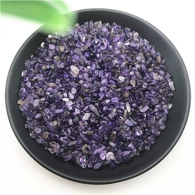 100g 2-4mm Natural Mini Amethyst Gravel Quartz Crystal Stone Rock Chips Lucky Natural Stones and Minerals