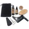 Complete set of care kit beard mustache set 9 products 100% natural and organic view 3
