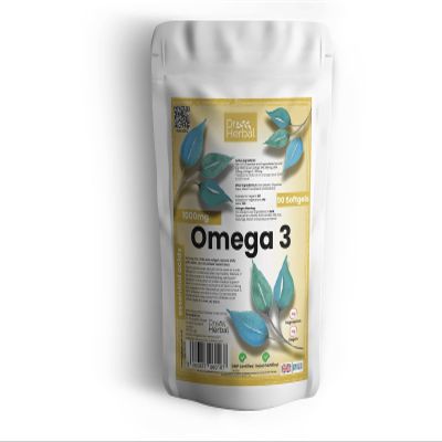 Dr Herbal 90 x Omega 3 Fish Oil UK Halal Certified Soft gels | Cardiovascular Health | Essential Acid