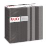 Fato - Dry Paper Napkins, airlaid, Fabric Effect, Pack of 50, Napkins, Size 40 x 40 Folded in 4, Black Tweed Design view 1