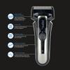 Paul Anthony Pro Series 2 Mens USB Cordless Foil Shaver/Recharge by Any USB Power Source/Twin Blades for Closer Shave/Cordless Operation/Retractable Precision Trimmer - Black/Metal - H5020 view 4