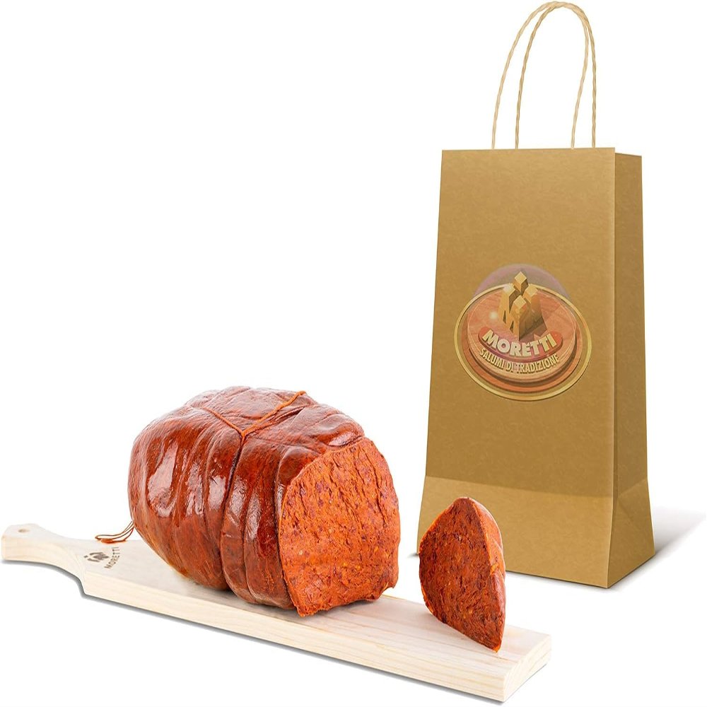 Moretti Spicy Spilinga Nduja 400g (400g, Pack of 1) | Gourmet Artisan Spreadable Salami | Made in Calabria | No GMOs