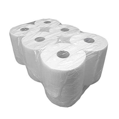 Netuno Paper Towels on Roll White 2 Ply Cellulose Hand Towels for Kitchen Bathroom WC Hand Drying Daily Cleaning