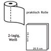 Netuno Paper Towels on Roll White 2 Ply Cellulose Hand Towels for Kitchen Bathroom WC Hand Drying Daily Cleaning view 3