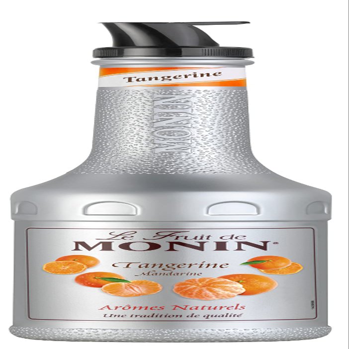 MONIN Tangerine Fruit Mix Puree 1 Litre for Cocktails, Smoothies and Mocktails. Vegan-Friendly, Allergen-Free, 100% Natural Flavours and Colourings. 2-in-1 Tangerine Puree and Sugar Syrup Hybrid