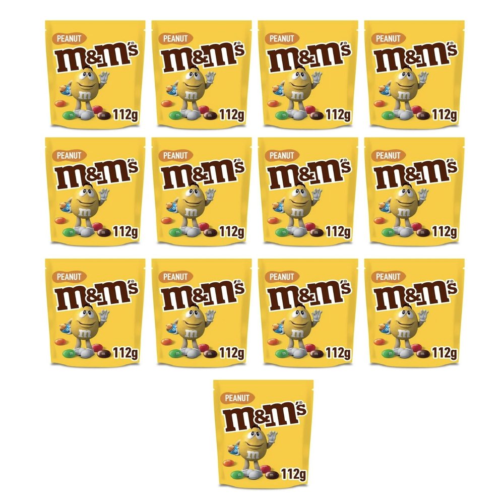 M&M's Chocolate Peanut Pouches, 112g - 13 Units