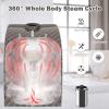 COSTWAY Home Steam Sauna, 9 Levels Temperature Adjustable Personal Spa Box with Folding Chair, 3L 1000W Bathroom Remote Control Sauna Tent for Therapy, Detoxify, Sweating and Slimming (Grey) view 2
