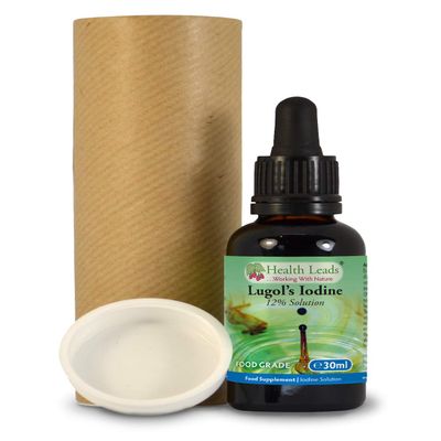 Lugols 12% Iodine Solution, High Strength, True 12% Liquid Formulation, Bulb Pipette for Easy & Accurate Dispensing, Formulated & Made in Wales (30ml)