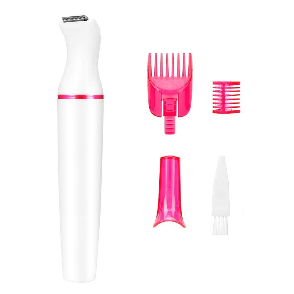 Electric Shaver, Eyebrow Trimmer Women Hair Shaver, with Detachable Cutter Heads for Men Nose Hair Remover Women