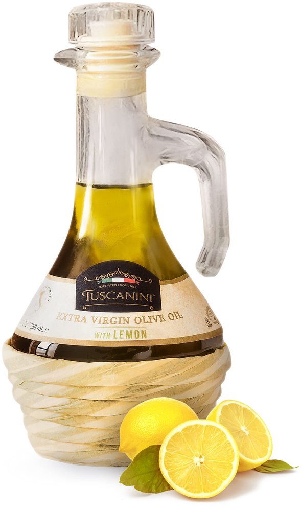 Tuscanini Lemon Infused Extra Virgin Olive Oil 250mL, Imported from Italy, Cold-Pressed, Luxurious Taste, All Natural, Non GMO, Upgrade Your Meals with Tuscanini EVOO