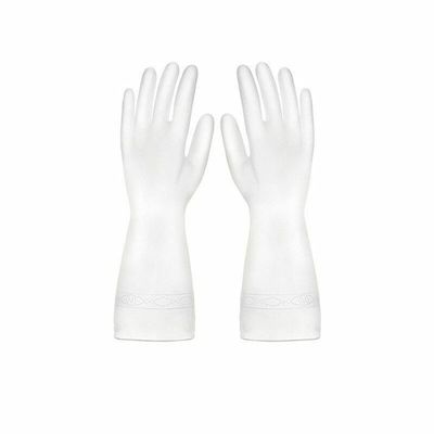 ausuky Kitchen Dish Washing Gloves Household Rubber Cleaning Comfortable Thin Clean New (Solid color,L)