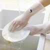 ausuky Kitchen Dish Washing Gloves Household Rubber Cleaning Comfortable Thin Clean New (Solid color,L) view 4