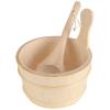 AIZYR Wooden Sauna Bucket with Ladle and Liner - Sauna Rooms Accessory Tools for Hotel or Sauna Room view 1