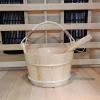 AIZYR 6L Handmade Wooden Sauna Bucket with Ladle and Plastic Liner, Sauna and Spa Accessory for Steam Room view 3