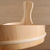 AIZYR Sauna Bucket with Ladle/Plastic Liner - Handmade Wooden Sauna Bucket Sauna Spa Accessory for Steam Room view 4