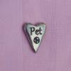 "BDSM Token, Submissive Pocket Token with the word ""Pet"", Aftercare Token, Handmade in Fine Pewter" view 3