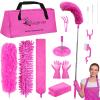 15PCS Microfiber Feather Duster Set Bendable & Washable with 100-inch Extension Pole Dusters for Cleaning High Ceiling Fan, Blinds, Cars, Furniture, Cleaning Tools Kit for Women view 1
