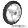 17.8cm/7in Aluminum Alloy Rehabilitation Wheel Polyurethane Non-Slip Tire 8mm / 0.3in Center Hole Diameter view 2