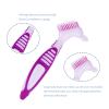 HRASY Denture Bath Case with Denture Cleaning Brush Kit - 2 Pcs Denture Bath Case Cup Box Holder Storage Soaking Container with Strainer Basket | 2 Pcs Denture Toothbrushes for False Teeth Cleaning view 4