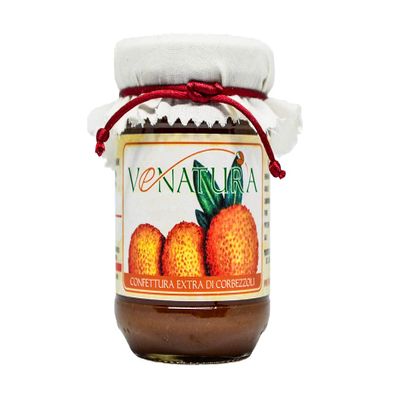 Jar of 230 gr. Artisan jam produced by Venatura, in Palmadula, Sassari. Sardinia