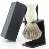 Badger Hair Shaving Brush for Men  Resin Handle Shaving Brush with Stand - Reusable & Sustainable Mens Shaving Brush Set - Universal Shaving Brush Plastic Stand view 1