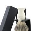 Badger Hair Shaving Brush for Men  Resin Handle Shaving Brush with Stand - Reusable & Sustainable Mens Shaving Brush Set - Universal Shaving Brush Plastic Stand view 2