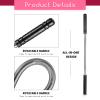 2 Pieces Facial Hair Remover Spring Eyebrow Face Epilator Threading Tool Remove Hair from Upper Lip, Chin, Cheeks and Neck for Women Men, Black view 4