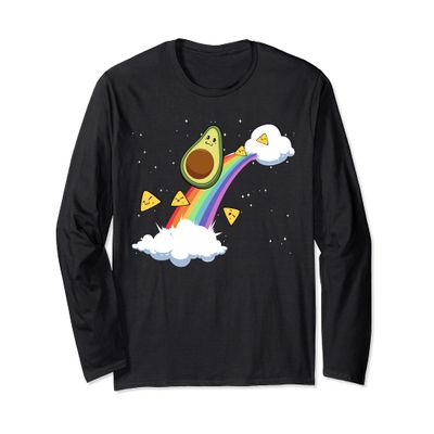 Cinco De Mayo Mexican Mexico Sliding Avocado Nacho Guacamole Long Sleeve T-Shirt