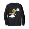 Cinco De Mayo Mexican Mexico Sliding Avocado Nacho Guacamole Long Sleeve T-Shirt view 1