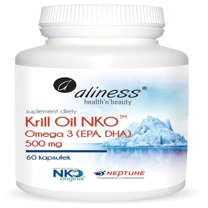 Krill Oil Omega 3 NKO 500 mg 60 Capsules Aliness