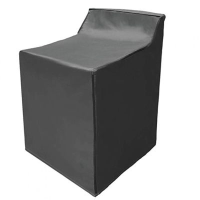 EBTOOLS Washing Machine Cover, Dryer Protection Cover Front Load Waterproof Washing Machine Cover for Automatic Washer 210D Silver Coated Oxford Fabric 74x71x101cm, Black