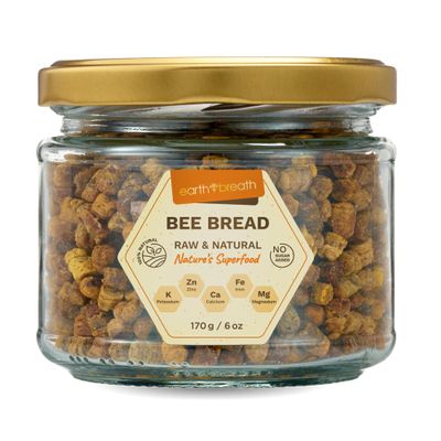 Earthbreath Bee Bread - 170g Pure Raw Natural Perga/Ambrosia | Naturally Fermented Bee Pollen Provides Immunity Support | Beebread Free from Any Artificial Additives