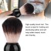 Beard Brush Beard Cleaning Brush, Barber Brush Portable Delicate Handle Shaving Brush, Excellent Barber Brush Home Use for Salon Use Nylon Imitation Black Four-Way view 2