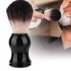 Beard Brush Beard Cleaning Brush, Barber Brush Portable Delicate Handle Shaving Brush, Excellent Barber Brush Home Use for Salon Use Nylon Imitation Black Four-Way view 4